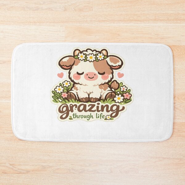 Item preview, Grazing Through Life Cute Cow Design designed and sold by Naviora.