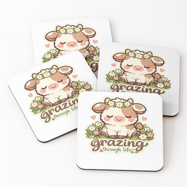 Item preview, Grazing Through Life Cute Cow Design designed and sold by Naviora.