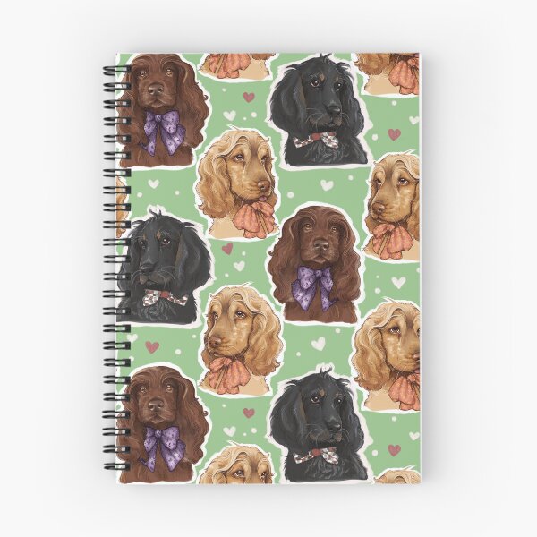 Item preview, Bow Tie Cocker Spaniel Trio - Matcha Pattern designed and sold by sanctuarystudio.
