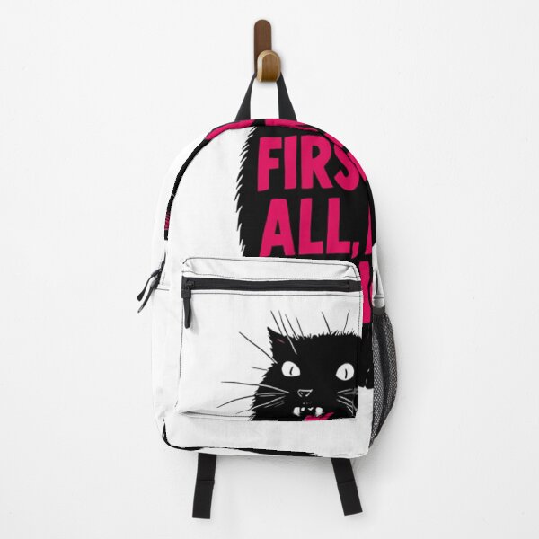 Item preview, First Of All I'm A Delight Roaring Black Cat Saying designed and sold by mmomtz.