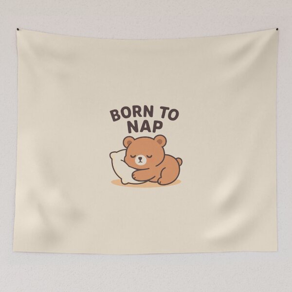 Item preview, Born to Nap | Chibi Sleep Bear – Nap Humor & Cozy Vibes designed and sold by Noxivora.