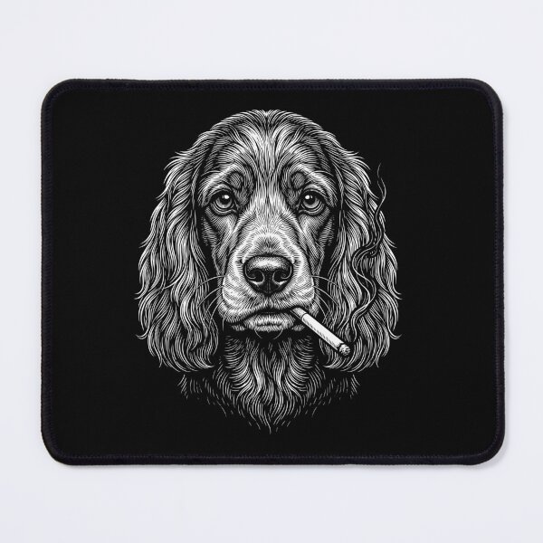 Item preview, Funny Cocker Spaniel Smoking Meme Dog Owner designed and sold by DoodleTortle.