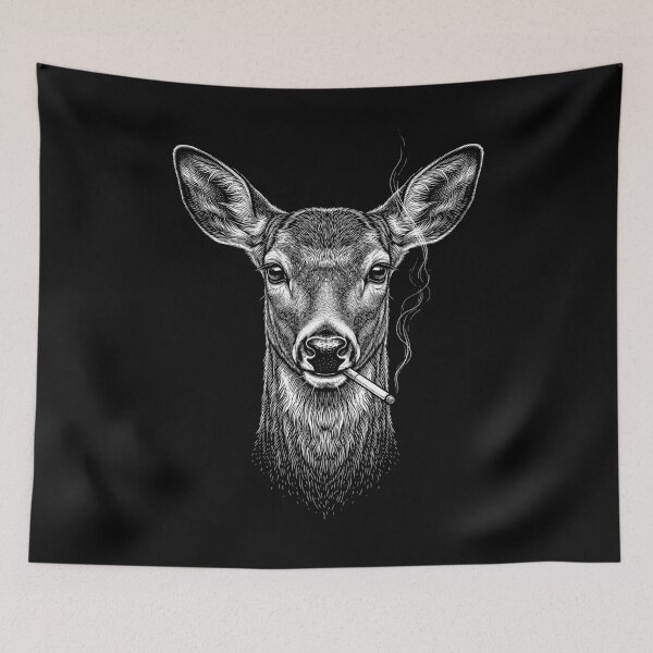 Item preview, Funny Deer Smoking Meme Animal Lover designed and sold by DoodleTortle.
