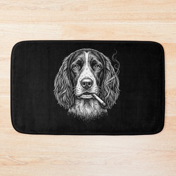 Item preview, Funny English Springer Spaniel Smoking Meme Dog Owner designed and sold by DoodleTortle.
