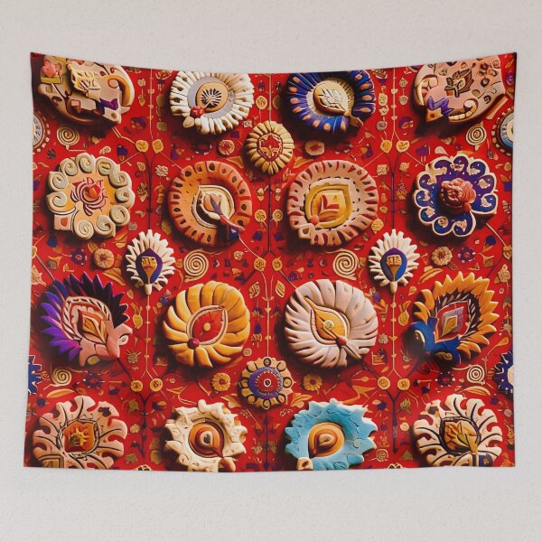 Aperçu de l'œuvre Tapis persan de Tabriz créée et vendue par Vicky Brago-Mitchell®.