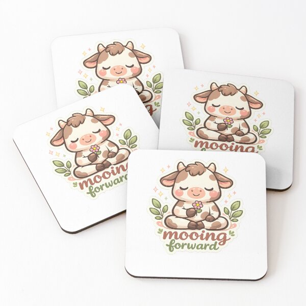 Item preview, Mooing Forward Cute Healing Cow Design designed and sold by Naviora.