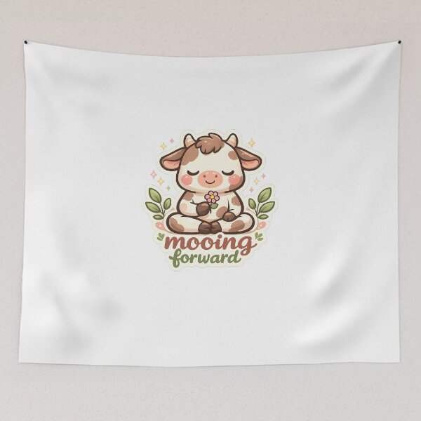 Item preview, Mooing Forward Cute Healing Cow Design designed and sold by Naviora.