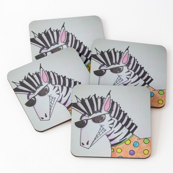 Item preview, Funky Zebra Cartoon  designed and sold by ThoughtandDrawn.