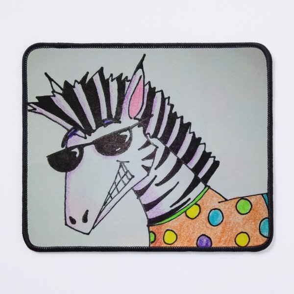 Item preview, Funky Zebra Cartoon designed and sold by ThoughtandDrawn.
