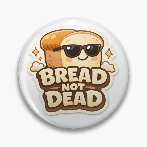 Item preview, Funny Bread Meme Sticker | Cute Food Humor | Kawaii Snack for Laptop designed and sold by CutePrintCorner.