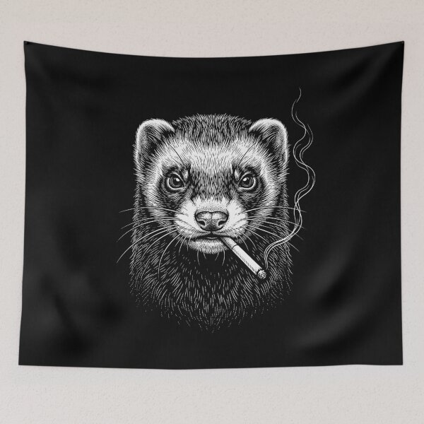 Item preview, Funny Ferret Smoking Meme Animal Lover designed and sold by DoodleTortle.