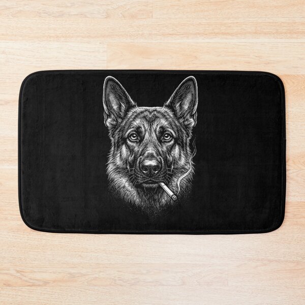 Item preview, Funny German Shepherd Smoking Meme Dog Owner designed and sold by DoodleTortle.