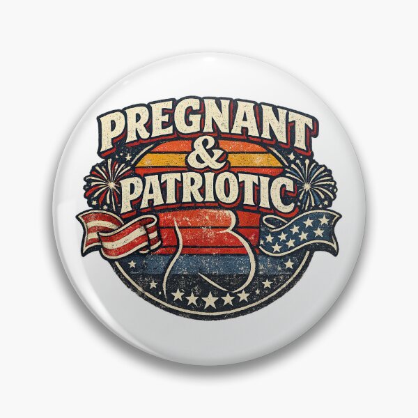 Item preview, Pregnancy 4th of July, Retro Vintage Style designed and sold by graphic-genie.