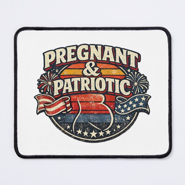 Item preview, Pregnancy 4th of July, Retro Vintage Style designed and sold by graphic-genie.