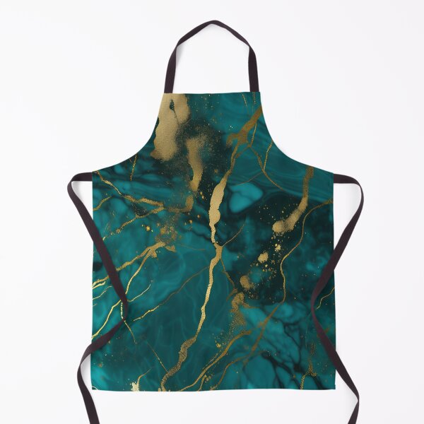 Item preview, Dark Teal Marble Texture with Gold Flecks designed and sold by BirdsnStuff.