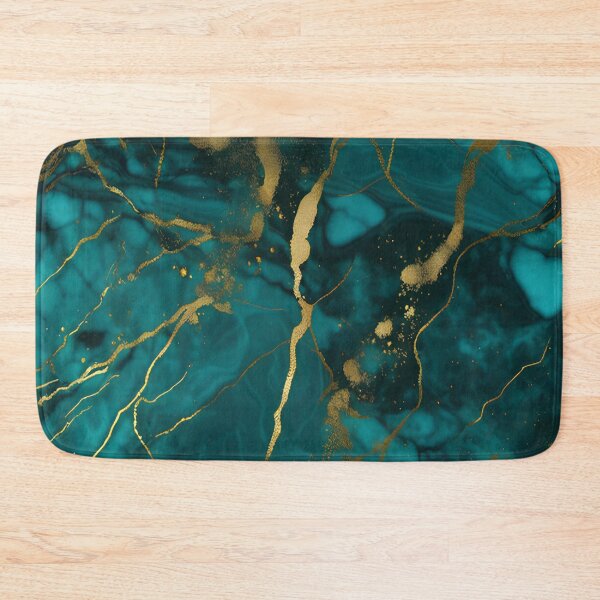 Item preview, Dark Teal Marble Texture with Gold Flecks  designed and sold by BirdsnStuff.