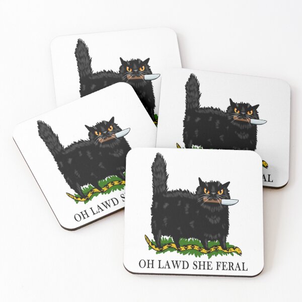 Item preview, Oh Lawd She Feral Black Cat designed and sold by mmomtz.