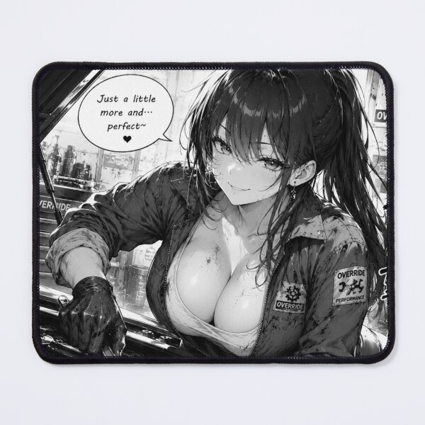 Item preview, Anime Mechanic Girl – Black and White Automotive Waifu designed and sold by Ericks0087.