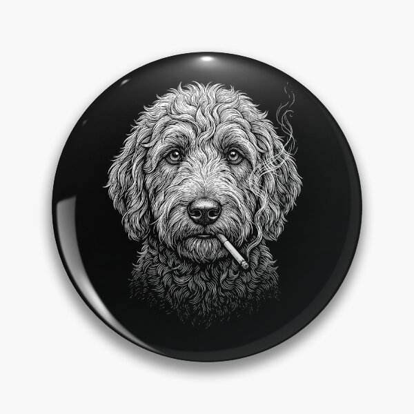 Item preview, Funny Goldendoodle Smoking Meme Dog Owner designed and sold by DoodleTortle.