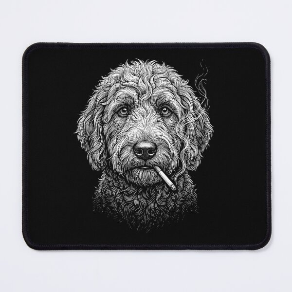Item preview, Funny Goldendoodle Smoking Meme Dog Owner designed and sold by DoodleTortle.