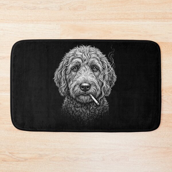 Item preview, Funny Goldendoodle Smoking Meme Dog Owner designed and sold by DoodleTortle.