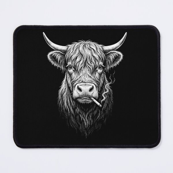 Item preview, Funny Highland Cow Smoking Meme Animal Lover designed and sold by DoodleTortle.