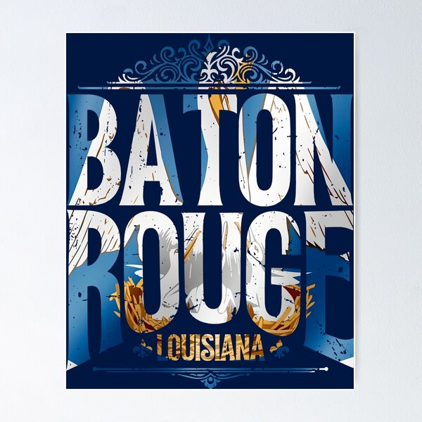 Item preview, Baton Rouge Louisiana State Flag Text designed and sold by LIBERTYMODE.