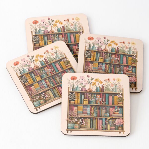 Item preview, Flowers Bookshelf designed and sold by bubblyrainbow.