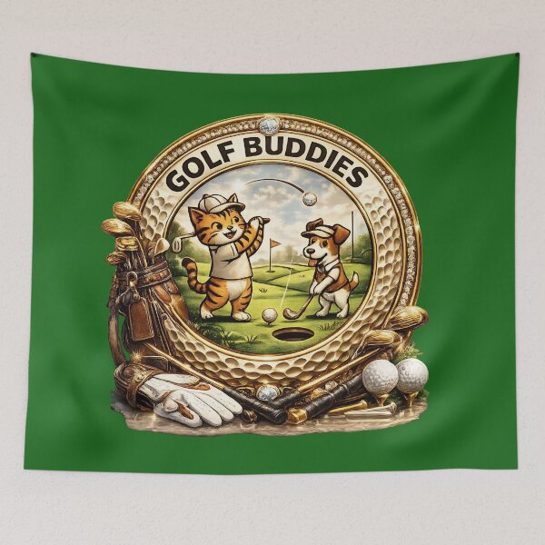 Item preview, Golf Buddies Luxury  Golf Ball Mascot Art designed and sold by digitalbob60.