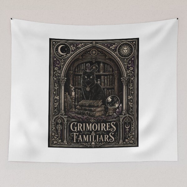Item preview, Grimoires And Familiars Witchy Cat Occult Enthusiast designed and sold by chattsuede.