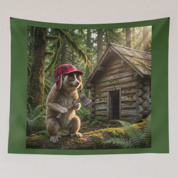 Item preview, The Slow Loris Lumberjack Who Tamed the Frontier designed and sold by Tridentulus.