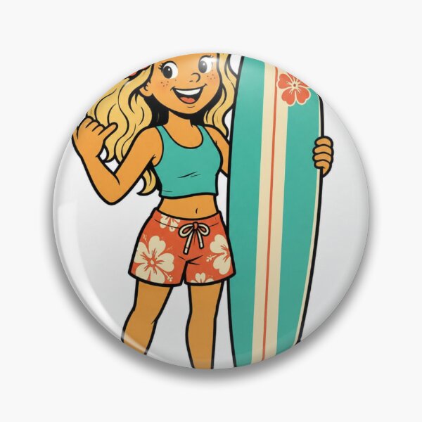 Item preview, Beach Babe Surfer Girl designed and sold by LevelUpReads.