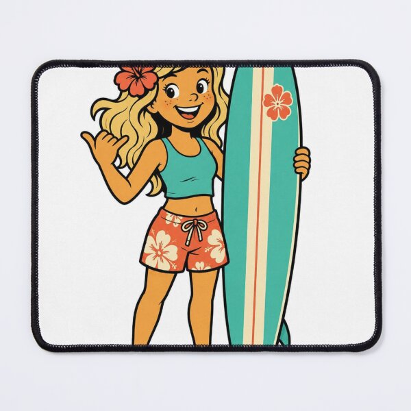 Item preview, Beach Babe Surfer Girl designed and sold by LevelUpReads.