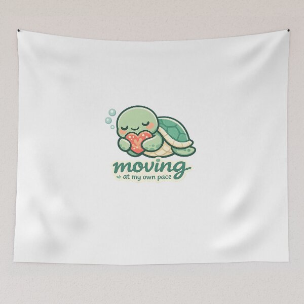 Item preview, Moving at My Own Pace Cute Sea Turtle Design designed and sold by Naviora.