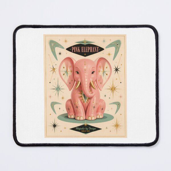 Item preview, Pink Elephant Since 1955 Majestic Retro Decor designed and sold by chattsuede.