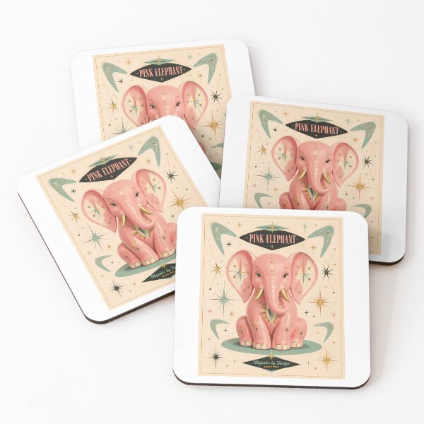 Item preview, Pink Elephant Since 1955 Majestic Retro Decor designed and sold by chattsuede.