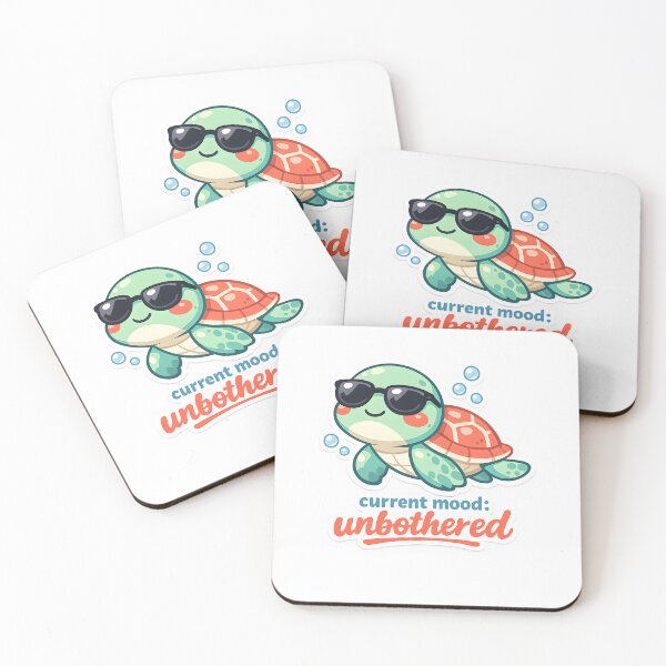Item preview, Current Mood Unbothered Cute Sea Turtle Design designed and sold by Naviora.