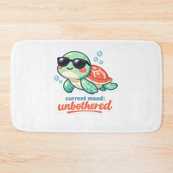 Item preview, Current Mood Unbothered Cute Sea Turtle Design designed and sold by Naviora.