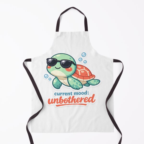 Item preview, Current Mood Unbothered Cute Sea Turtle Design designed and sold by Naviora.