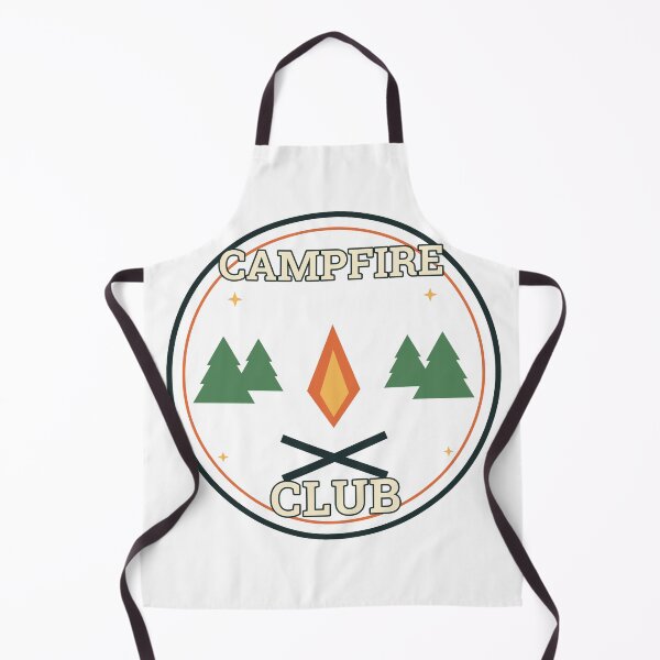 Item preview, Campfire Club Outdoor Camping Badge designed and sold by Cozy Oddities Studio.