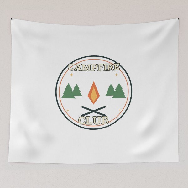 Item preview, Campfire Club Insignia de Camping Outdoor designed and sold by Cozy Oddities Studio.