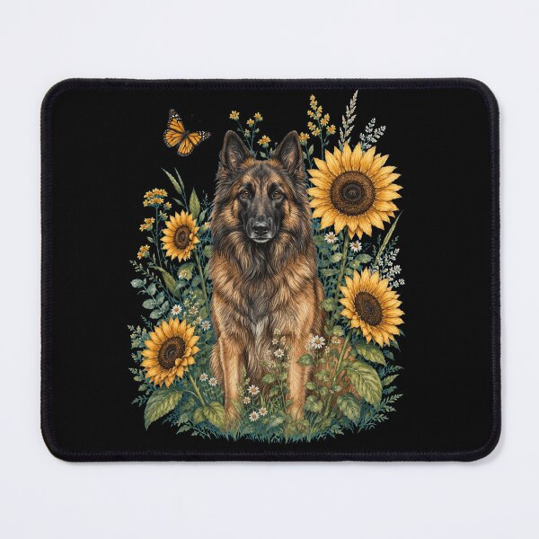 Item preview, Belgian Tervuren With Sunflower Cottagecore Art Dog Owner designed and sold by TerryConnells.