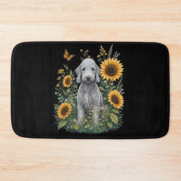 Item preview, Bedlington Terrier With Sunflower Cottagecore Art Dog Owner designed and sold by TerryConnells.