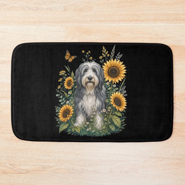 Item preview, Bearded Collie With Sunflower Cottagecore Art Dog Owner designed and sold by TerryConnells.