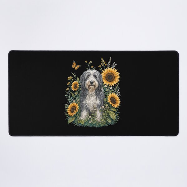 Item preview, Bearded Collie With Sunflower Cottagecore Art Dog Owner designed and sold by TerryConnells.