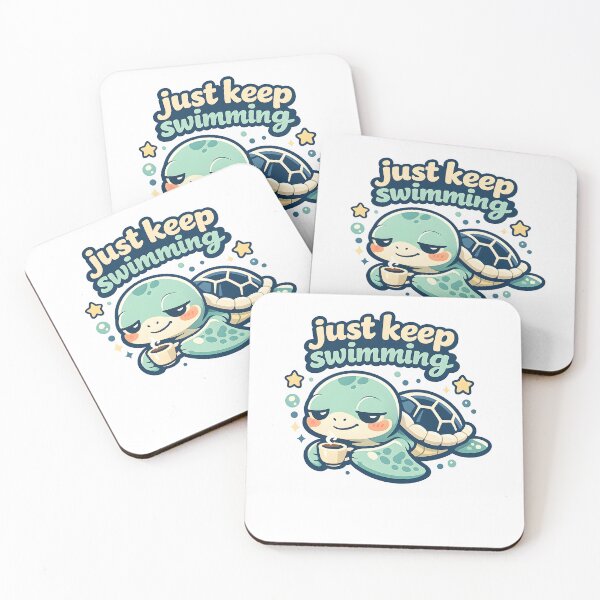 Item preview, Just Keep Swimming Cute Sea Turtle Design designed and sold by Naviora.