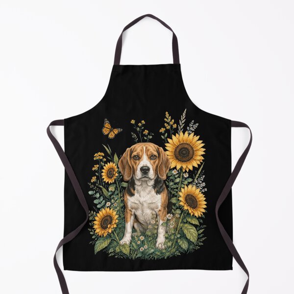 Item preview, Beagle With Sunflower Cottagecore Art Dog Owner designed and sold by TerryConnells.