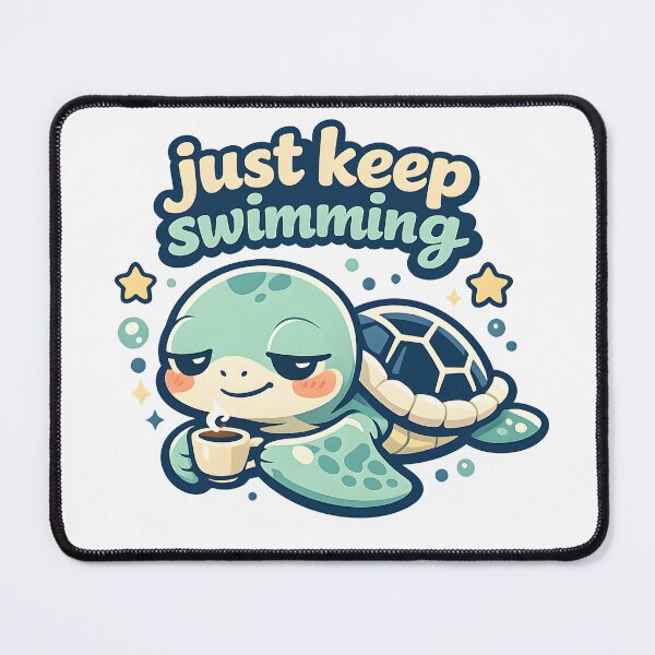 Item preview, Just Keep Swimming Cute Sea Turtle Design designed and sold by Naviora.