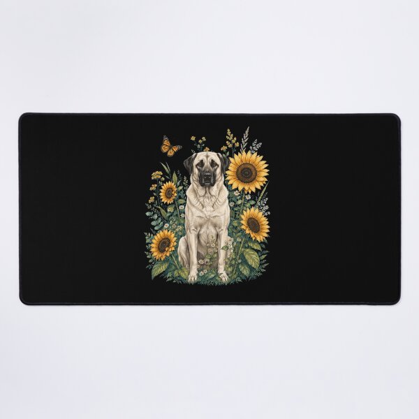 Item preview, Anatolian Shepherd Dog With Sunflower Cottagecore Art Dog Owner designed and sold by TerryConnells.
