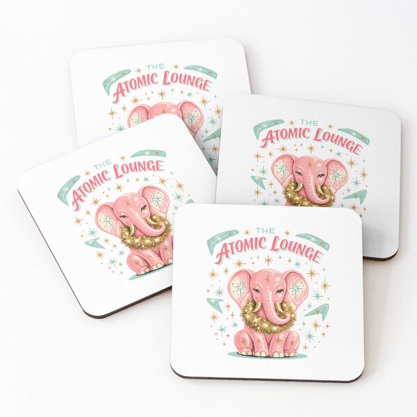 Item preview, Atomic Lounge Pink Elephant Mid Century Modern Kitsch designed and sold by chattsuede.